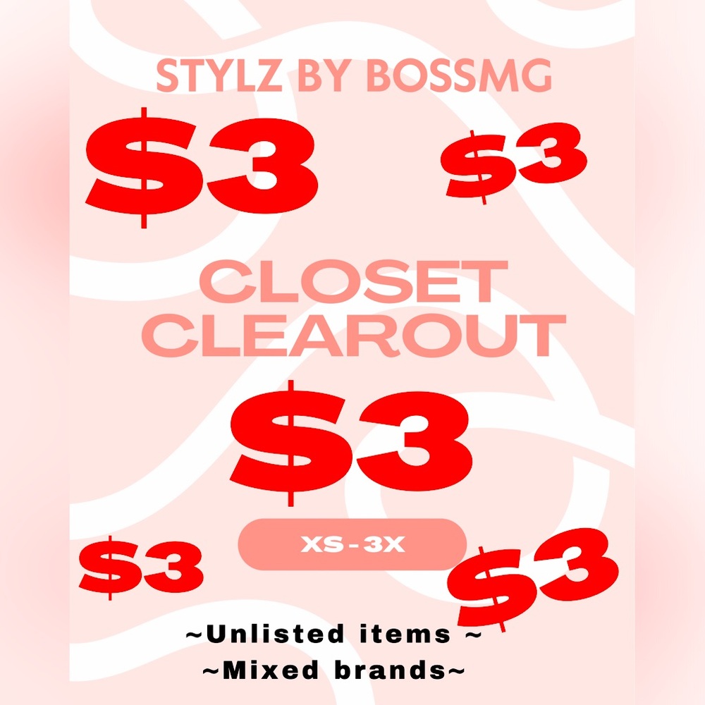 7/30/25 - $3 starts on everything.